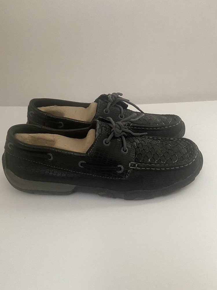 Ladies Twisted X Blackfish Mocs Black Loafer Leather Western Size 8.5M - Picture 2 of 8